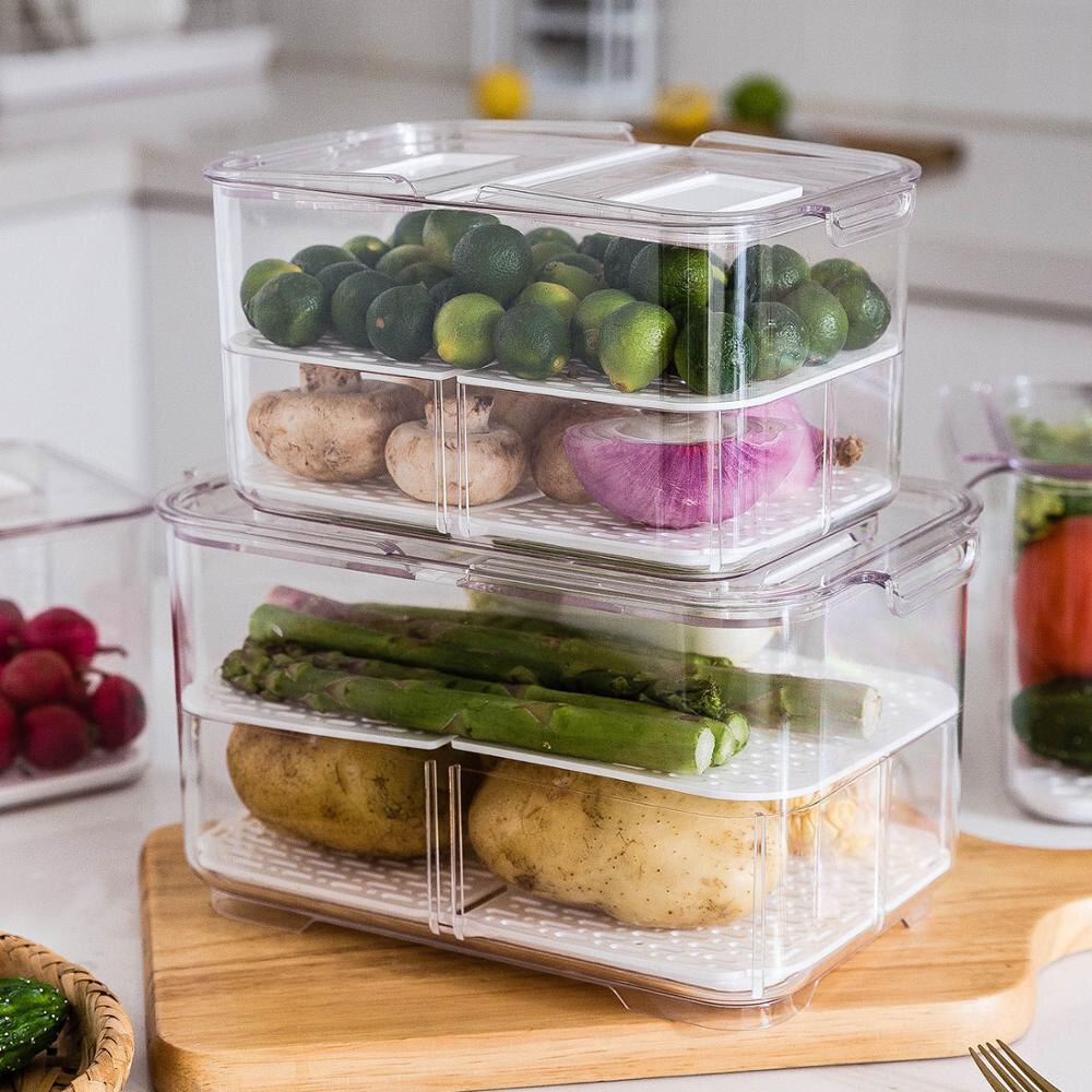Food Storage Box Refrigerator Special Storage Kitchen Plastic Box Fridge Storage Container Kitchen Vegetable Fruit Fresh Box