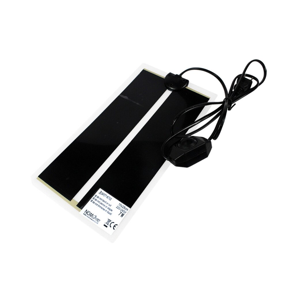 Alfombrilla de calor para Reptiles y terrarios de 220V, almohadilla de calor ajustable para escalada de mascotas, almohadilla térmica para calentar la temperatura, herramientas para incubar mascotas: 15x28cm