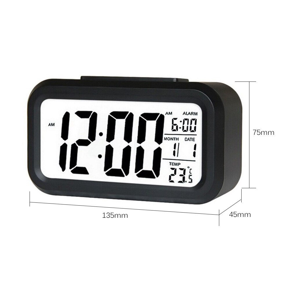 Wall Clock LED Digital Clock Glowing Night Mode Brightness Adjustable Electronic Table Clock 24/12 Hour Display Alarm Clock: 9