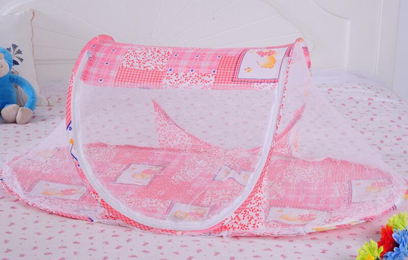 Zomer Kind Draagbare Baby Bed Crib Folding Klamboe Wieg Klamboe Kinderen Crib Klamboe 0-36 Maanden: Rood