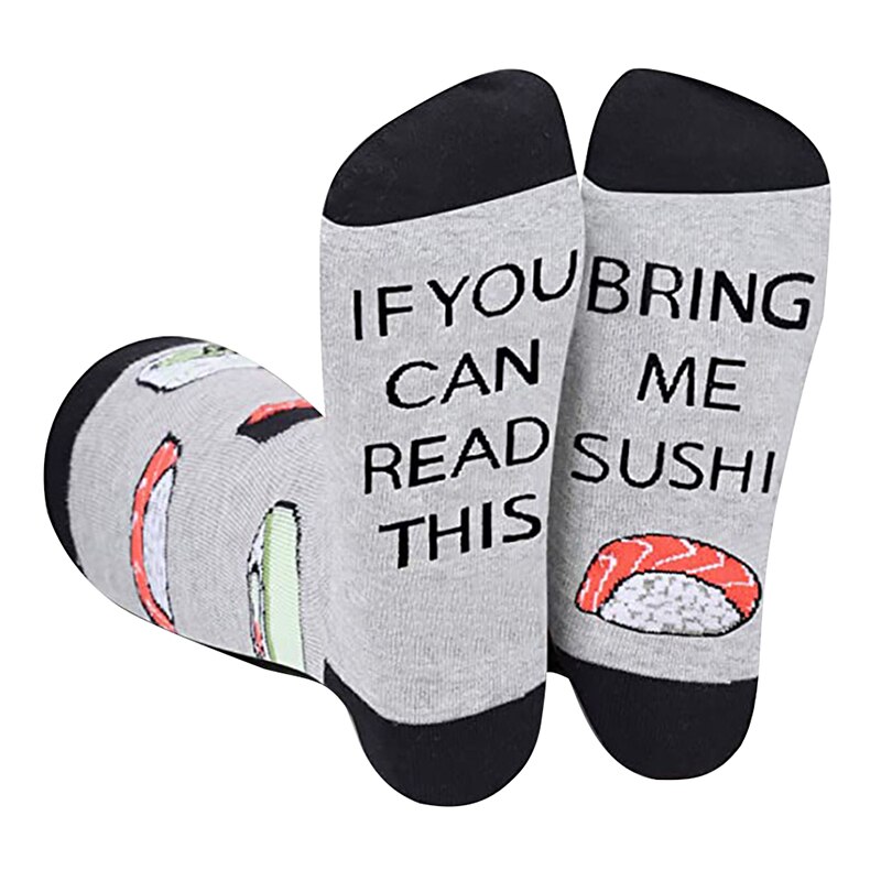 Custom Socks If You Can Read This Bring Me SUSHI Autumn Spring Winter Halloween Christmas Sock: H