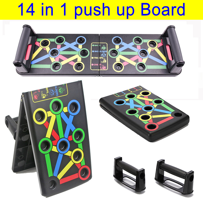 14 in 1 Push Up Board Fitness Exercise Body Building Push-up Stands GYM Sports Muscle Training Equipment Workout Exercise Tools: 14 in 1 Push Up