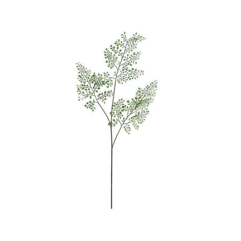 Konstgjord blomtråd ultra-känsla frodiga blad ormbunke svart ben awn grönt blad med blommig: 3 grenar
