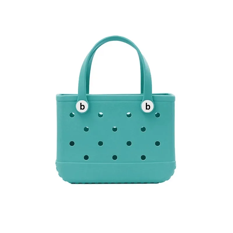 Pequeño bolso de playa, cesta de silicona con arena para niños, impermeable, lavable, a prueba de punta, duradero, abierto, para de Navidad