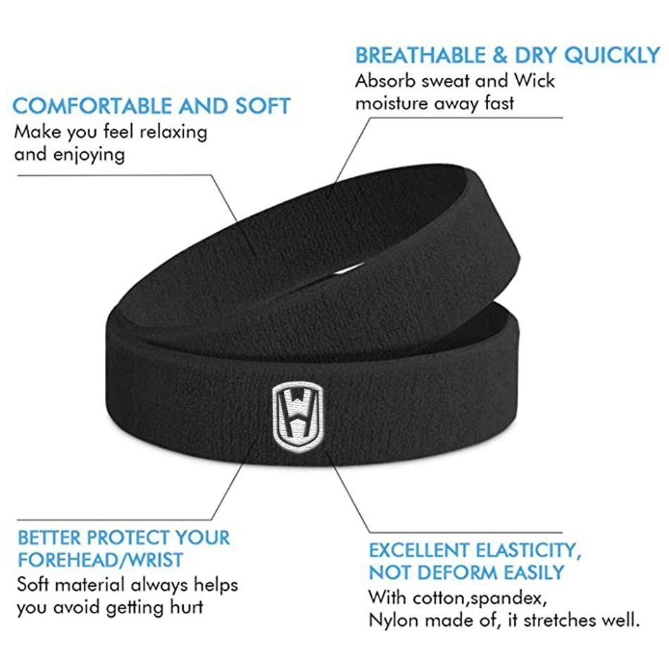 Wosweir Katoenen Atletische Hoofdband Elastische Zweetbanden Vrouwen Mannen Basketbal Sport Gym Fitness Zweetband Volleybal Tennis