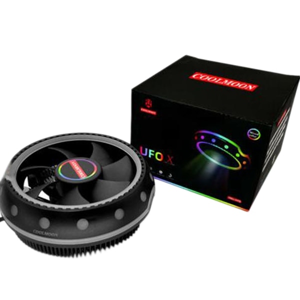 COOLMOON RGB CPU Cooler Heatsink LED 12V Intel for AMD PC Processor Desktop Cooling Radiator