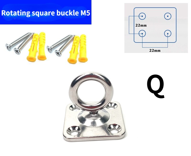 304 stainless steel ceiling hook pad eye plate u-shaped hooks stainless steel ceiling hooks: Q