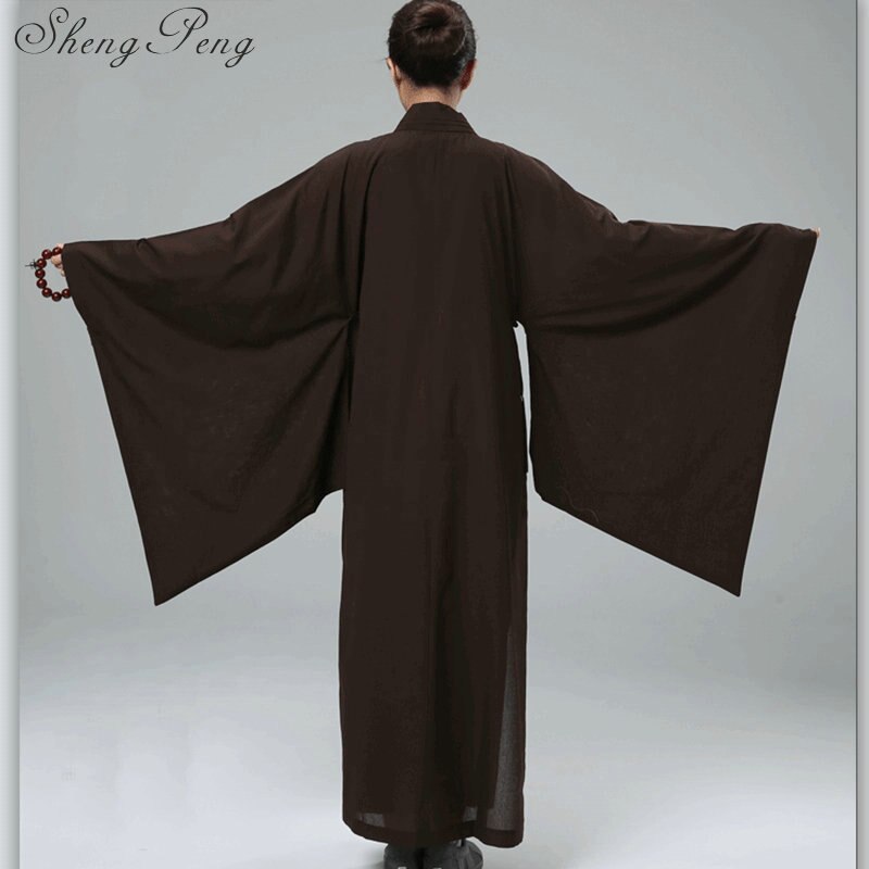 Túnicas de monje budista, ropa de monje budista para mujer, ropa de monje shaolin Q267