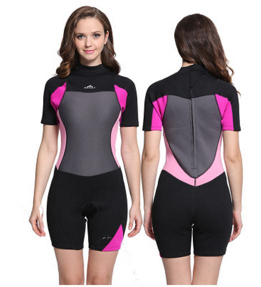 Combinaison de plongée en néoprène 2mm pour hommes et femmes, tenue chaude une pièce, à manches courtes, pour le surf, le snorkeling, la protection contre les éruptions cutanées: women / factory XL