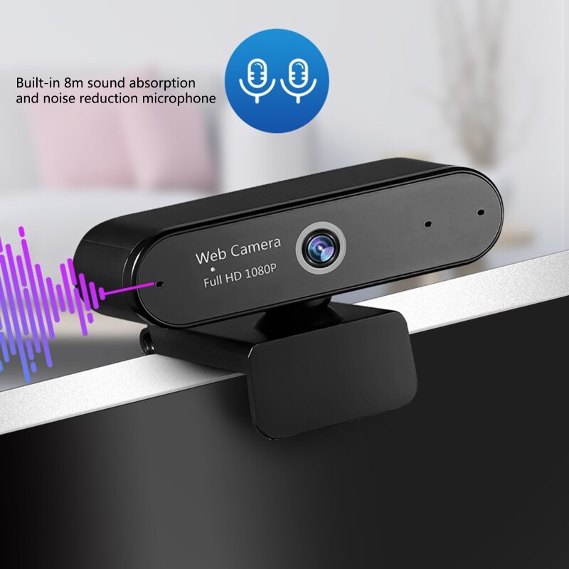 Auto Focus/Fixed Focus USB 1080P Webcam Built-in Microphone Computer Live Broadcast Camera Video Conference Laptop Cam D7WC