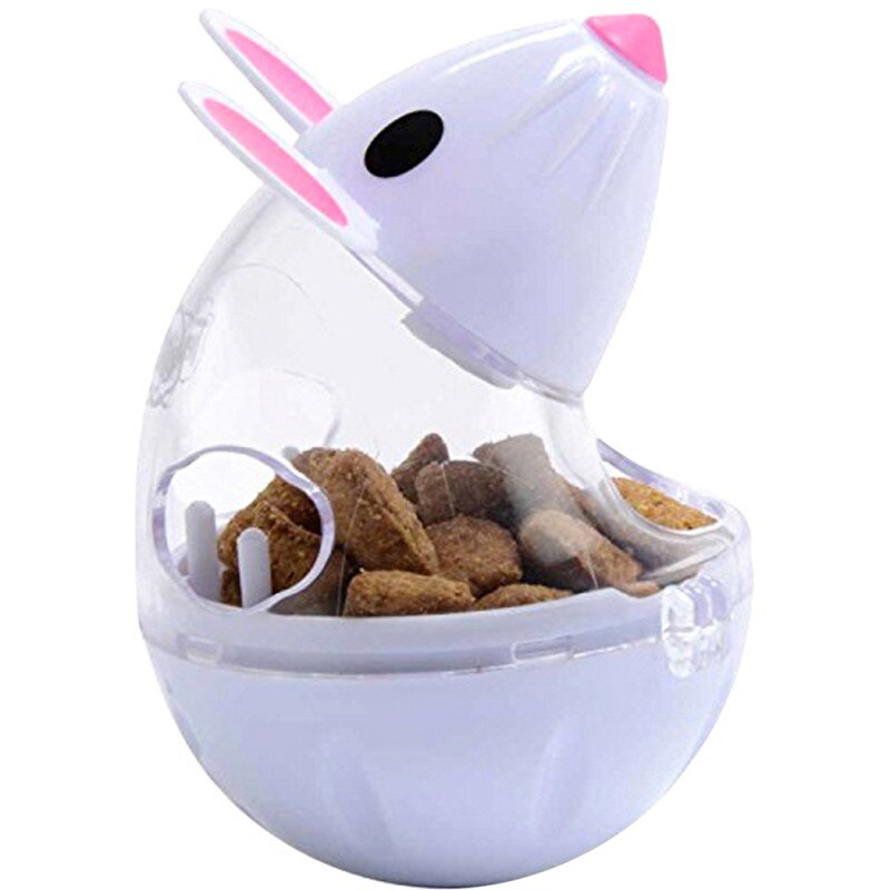 Pet Feeder Toys Cat Molars Bitten Mouse Shaped Food Feeder Pet Chew Toy Cat Supplies Tumbler Cat Plush Leaking Ball Toy Feeder