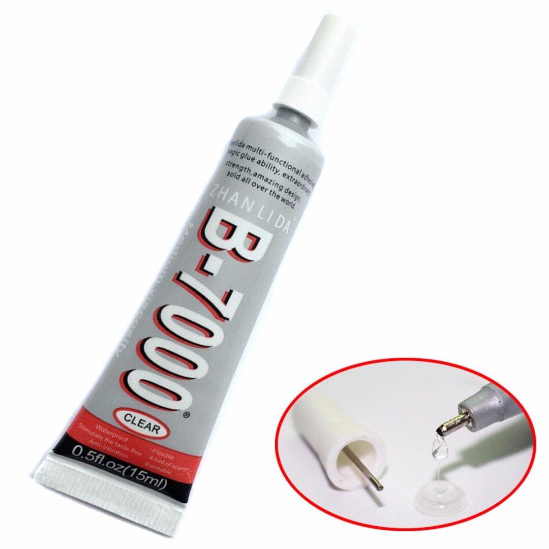 15ml B-7000 Rhinestone Glue Transparent Liquid Optical Adhesive For Cellphone LCD Repair Epoxy Resin Glass Leather Pasting