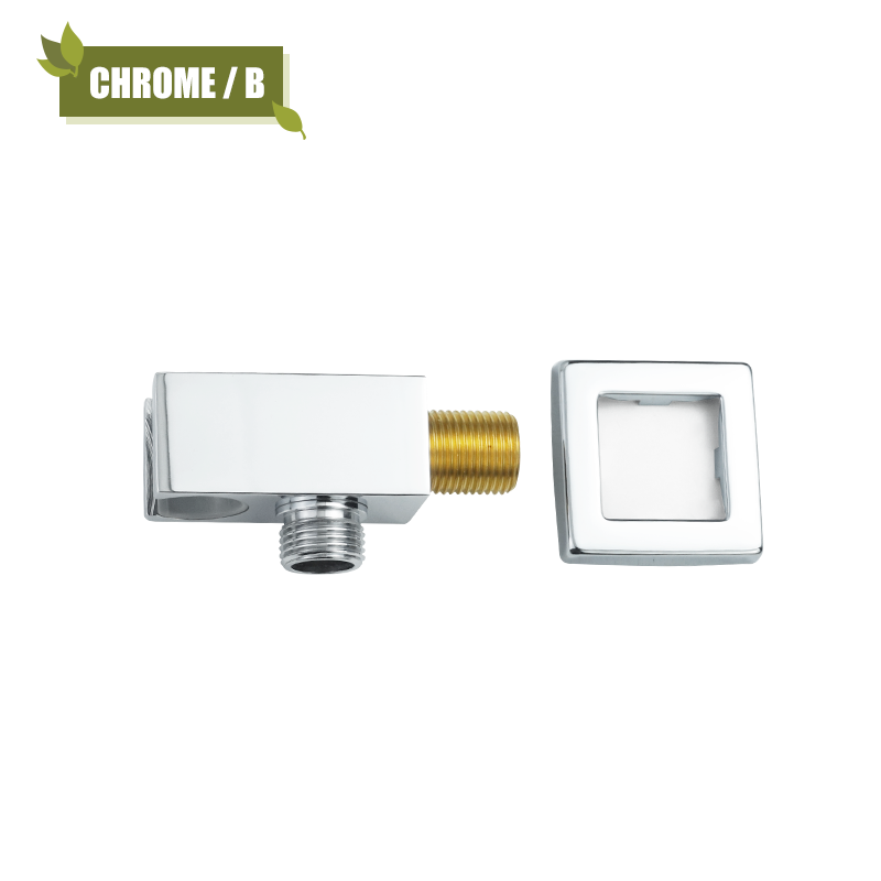 Zwarte Douchehouder Handdouchebeugel Messing Rond Vierkant Met Uitlaatconnector Vaste Douchebasis Badkamerdoucheaccessoires: Light Grey