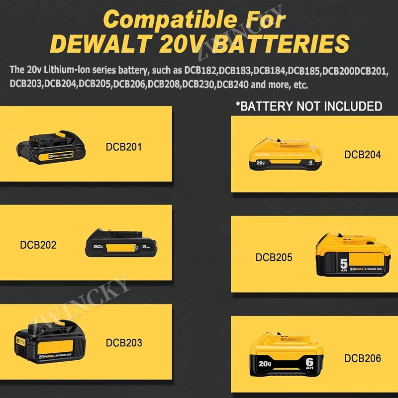 Jumper Cable Clamps for Milwaukee Dewalt 18V Battery Jumper Starter Automotive Booster Cables for Cars Trucks Vehicles Power kit