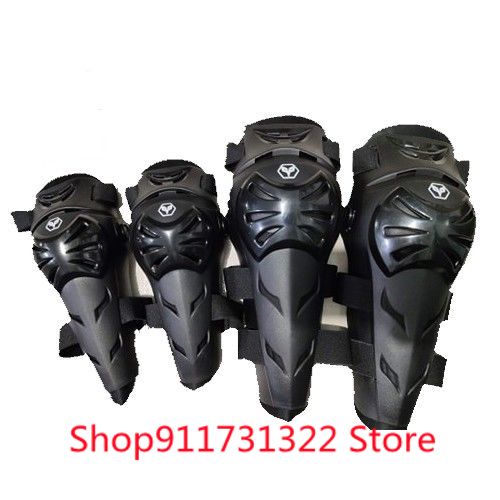Duhan Rungear-coderas protectores de rodilla para motocicleta, conjunto de armadura (negro), 4 Uds.