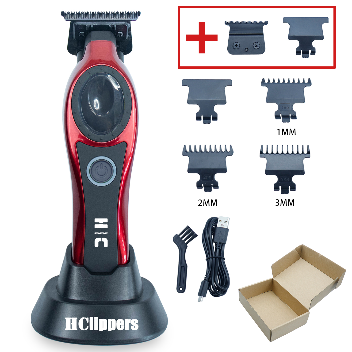 HClippers Barber Hair Trimmer Men's Electric Hair Clipper with DLC Coating Blade for Hair Styling Trimmering HC231S: GRAY