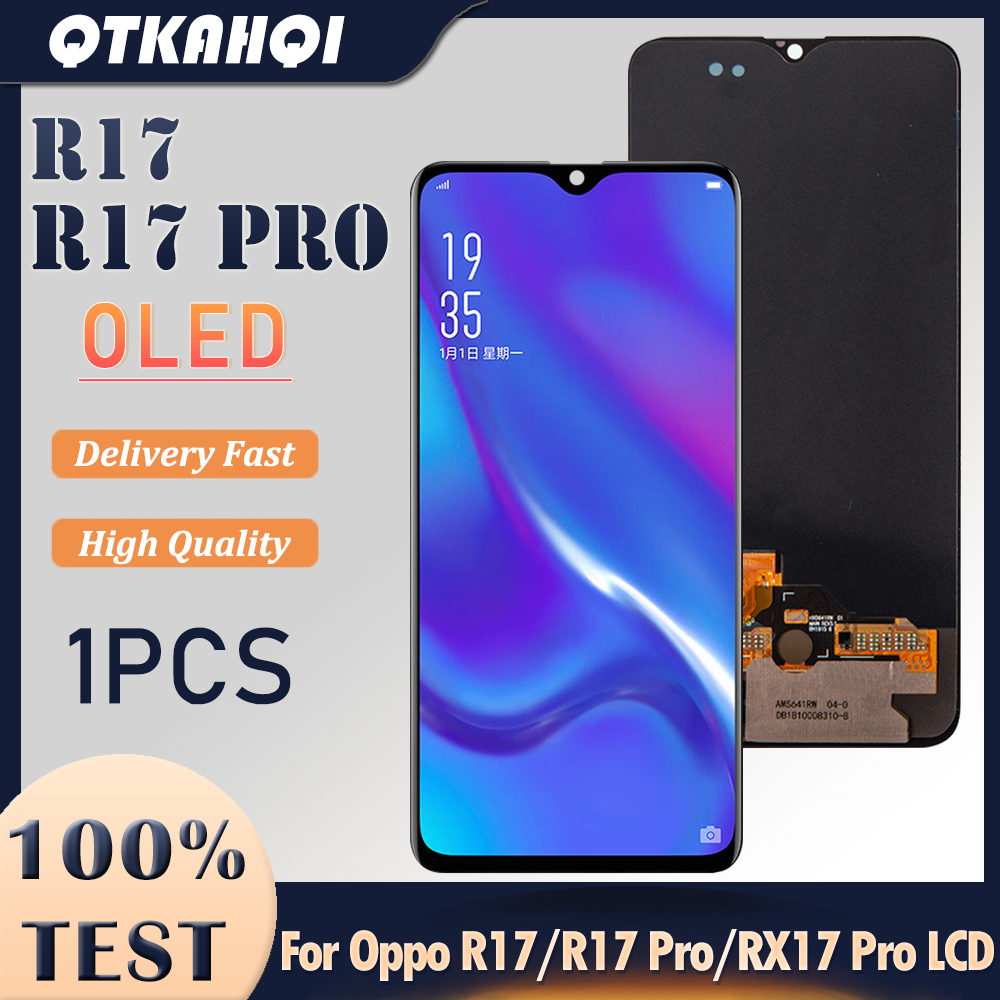 6,4-calowy wyświetlacz OLED LCD robić OPPO R17 RX17 zawodowiec (R17 zawodowiec) CPH1893 Wyświetlacz z ekranem dotykowym Digitizer robić Oppo RX17 Neo LCD CPH1893 Zamiennik