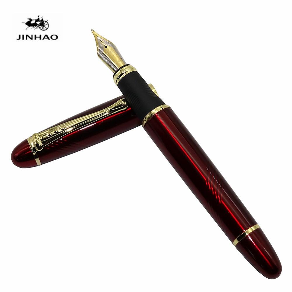 Jinhao X450 Iraurita Brunnen stift Voll metall Goldene Clip luxus stifte Schüler Schreibwaren Büro schule liefert: Schraube rot