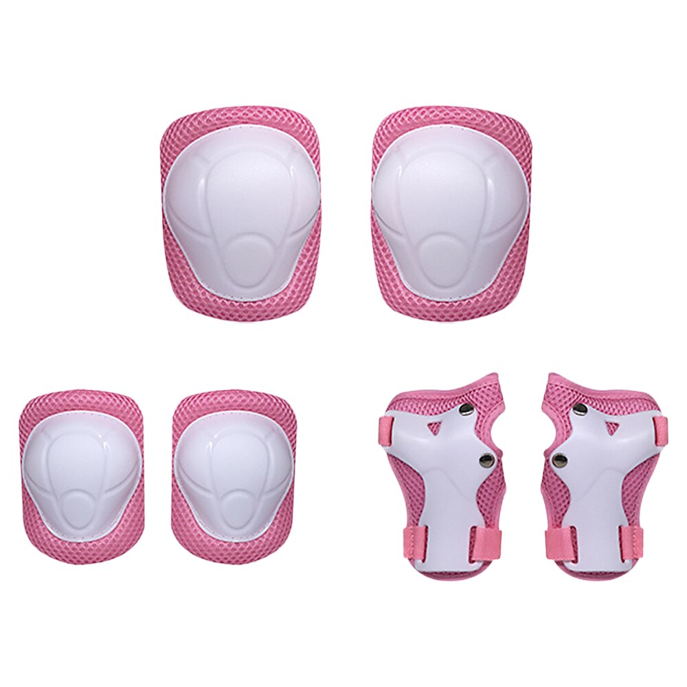 Kids Knee Pads Set Protective Gear Kit Knee Elbow Pads with Wrist Guards Child Safety Protection Pads for Rollerblading Skating: Pink