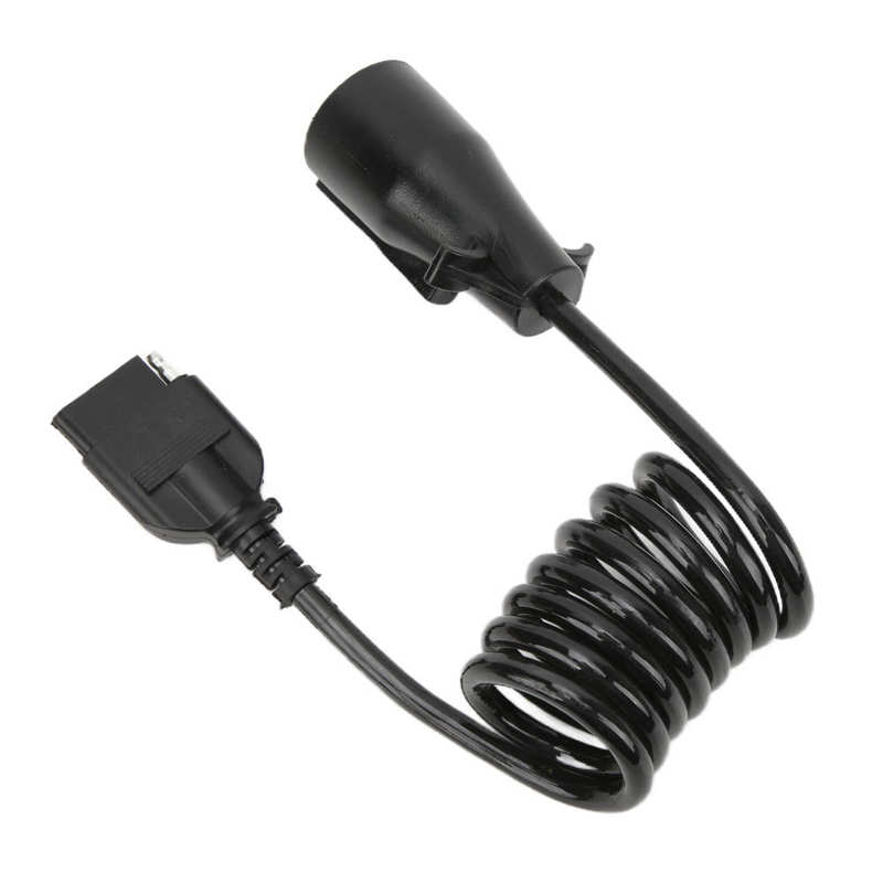 7 To 5 Way Trailer Connector 7 Way Round To 5 Way Pin Spiral Trailer Connector Adapter Plug Spiral for Trailers for