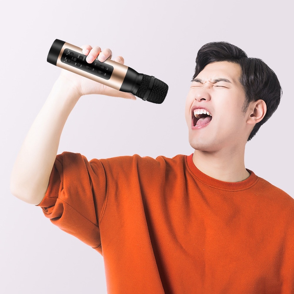 Bluetooth Wireless Microphone Karaoke Speaker KTV Music Player Singing Recorder Handheld Microphone Mic in stock