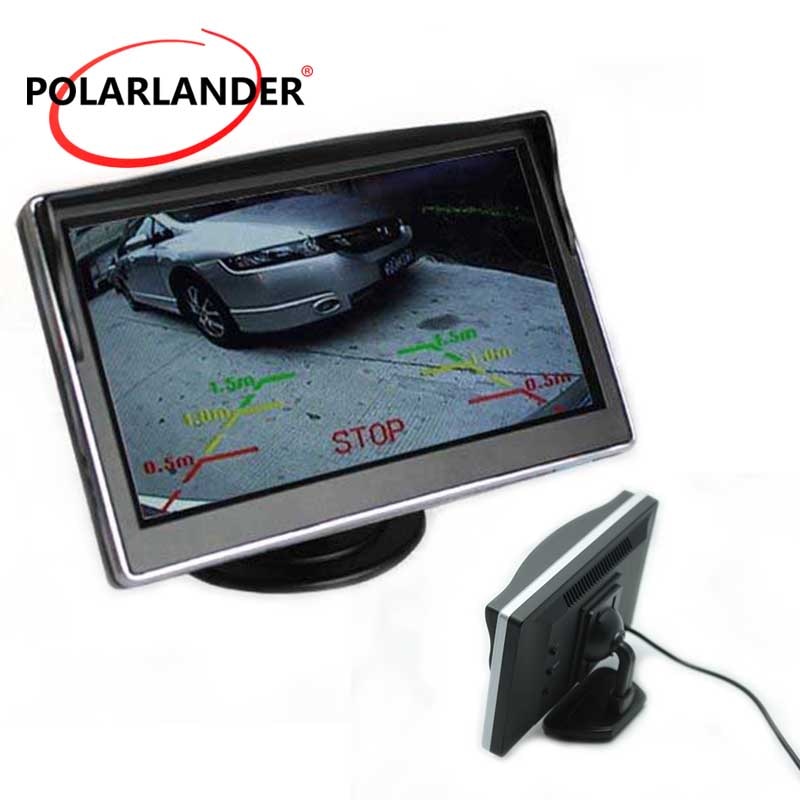 Super 5 Inch Auto Monitor Tft Lcd-scherm Hd Digitale Kleur Auto Monitor Ondersteunt Achteruitrijcamera Reverse Prioriteit Twee- manier Av In