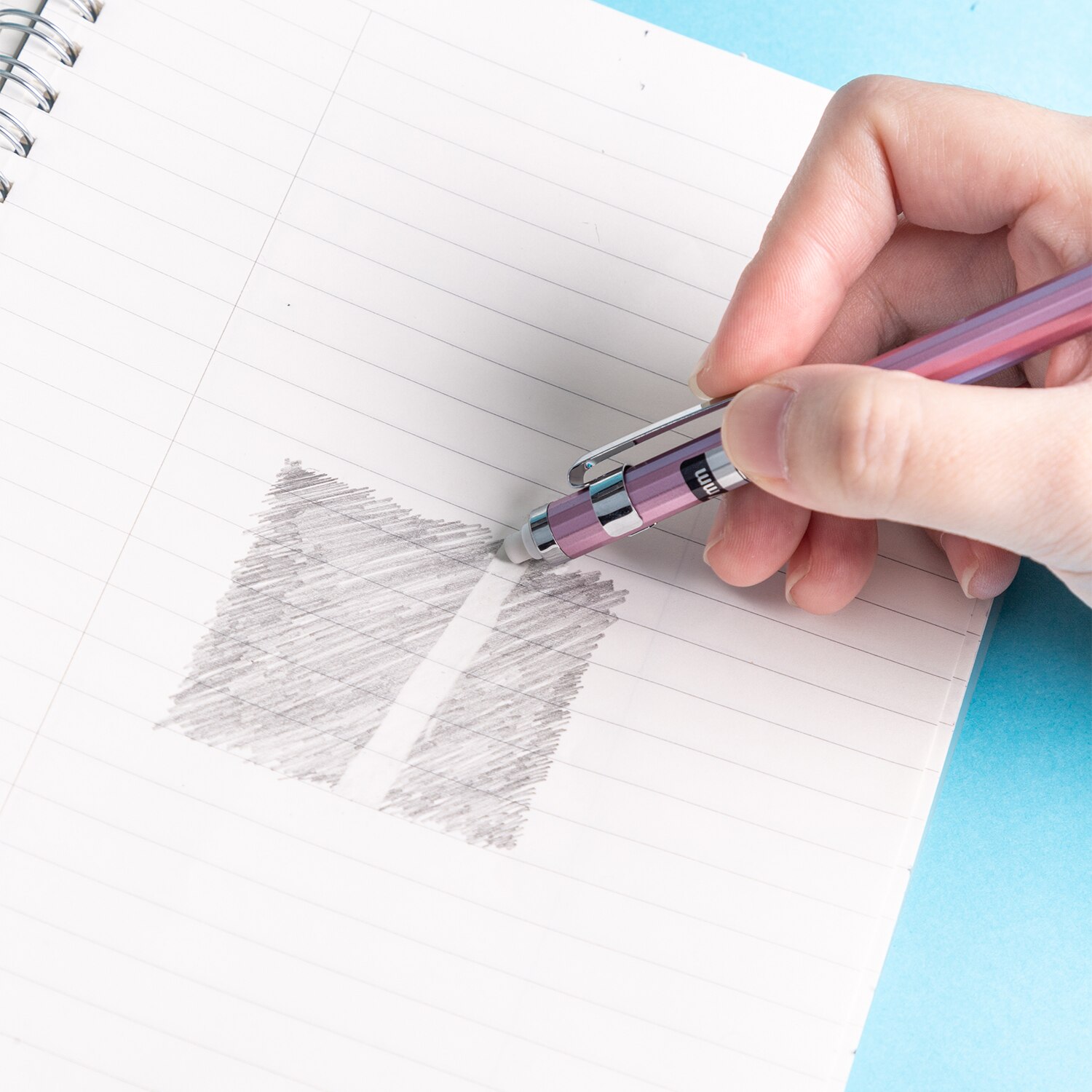 Deli Metal Mechanical Pencil 0.5mm / 0.7mm with Lead Retractable Black Lead Pencils Stationery