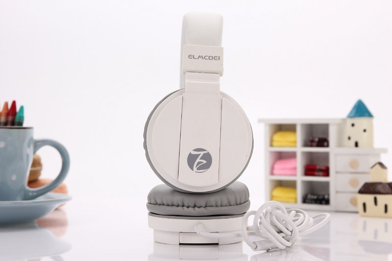 Børn børn piger bedste stereo bas høretelefoner musik øretelefoner headset med mikrofon til iphone xiaomi: Hvid
