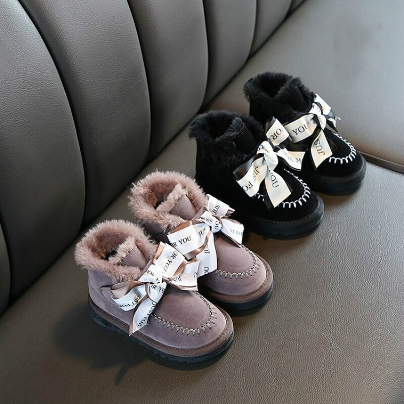 Kinderschoenen sneeuwlaarzen unisex winter dikke pluche schoenen meisjes warme schoenen kinderen korte martin laarzen student  d838