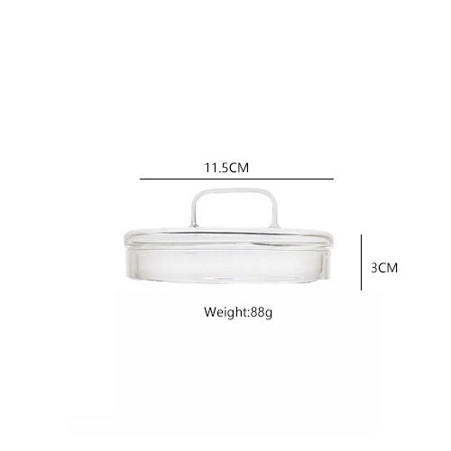 Pot de stockage de nourriture en verre scellé conteneur multi-grains étanche à l'humidité empilé multi-couche cuisine réfrigérateur bol à salade de fruits: Glass-Cover