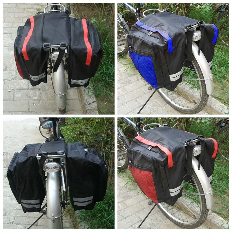 MTB Road Bicycle Carrier Bag Rear Rack Bike Trunk Bag Luggage Pannier Back Seat Double Side Waterproof Cycling Storage Bag