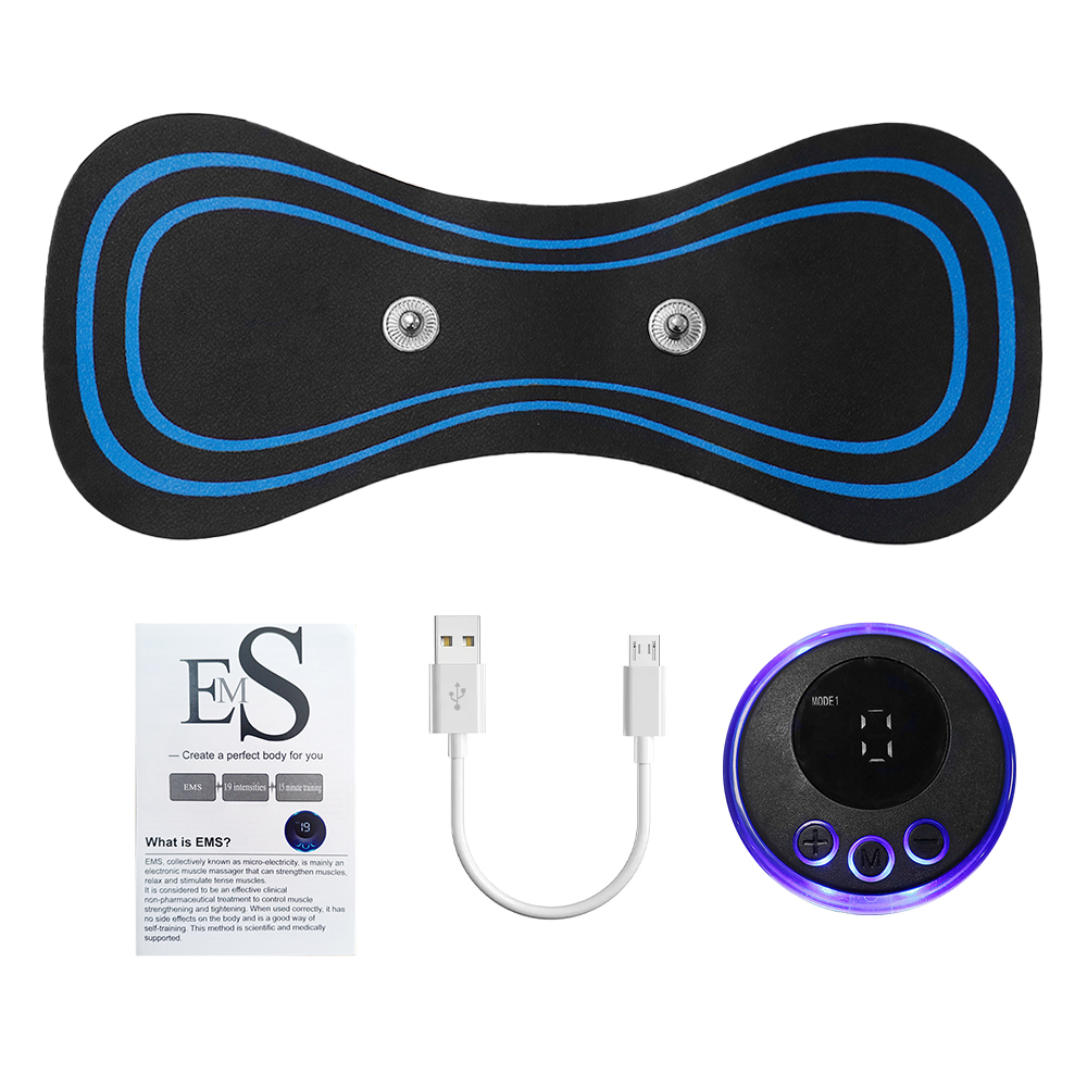 Tragbare ems Mikros trom Schmerz linderung Muskels timulator elektrische Puls Nacken Rücken massage gerät Mini Massage Patch mit Elektroden pads: Orange