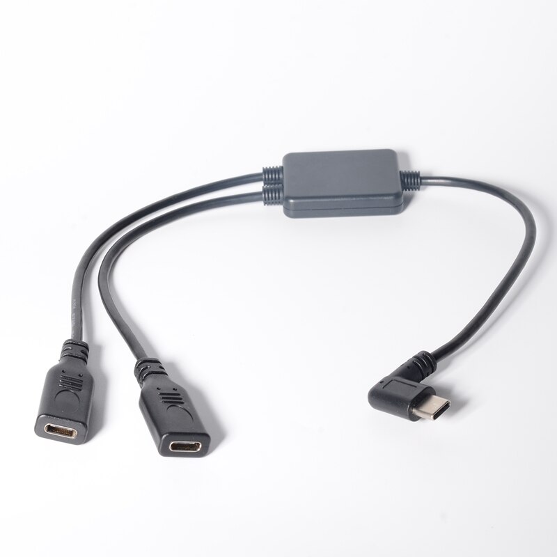 2 in 1 USB C to USB C Y Splitter Cable,Type C Male Splitter Cable, USB 3.1 Type C Male to 2 Female Extension Charging Cable
