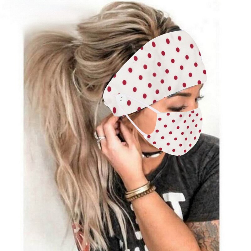 2 Pz/set Pulsante Fascia Turbante Sport Fascia Elastica Dei Capelli Con Stampa Viso Della Copertura Di Natale Accessori Per Capelli di Modo Sciarpa Copricapi: 9