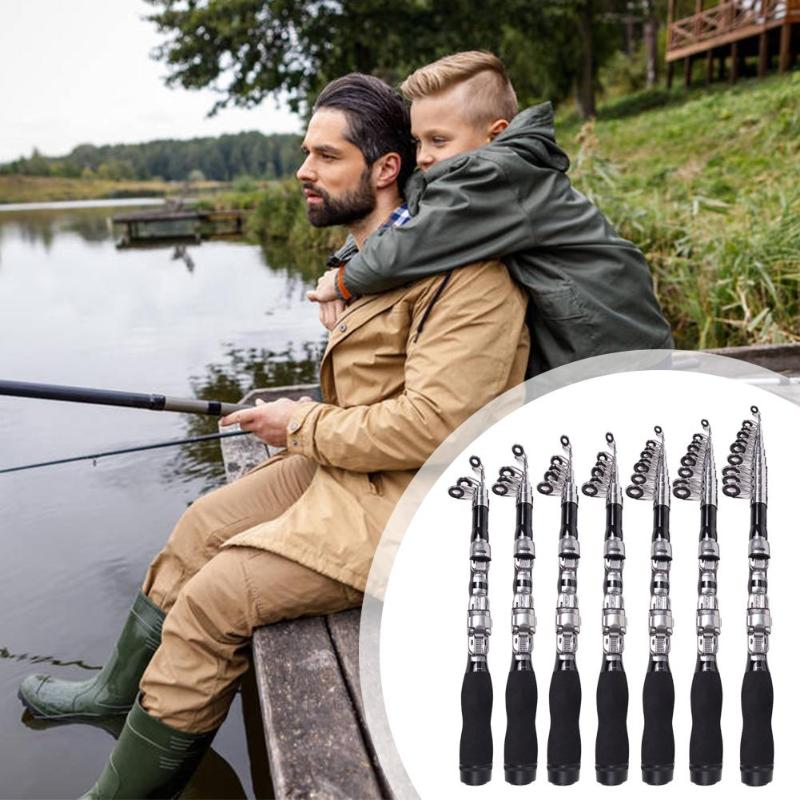 Portable Rock Fishing Pole Super Hard Telescopic Carbon Spinning Fishing Rod