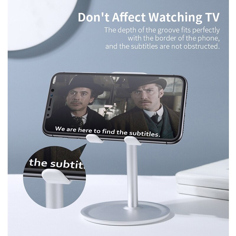 Universal Cell Phone Holder Desktop Mount Non-slip Mobile Phone Stand for iPhone iPad Tablet