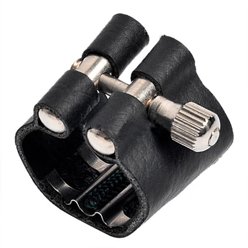 Xfdz Brand Lederen Rietbinder Mondstuk Fastener W/Fattener Voor Altsaxofoon Standaard