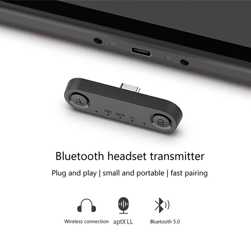 Bluetooth Transmitter for Nintendo Switch Bluetooth 5.0 Wireless Audio Adapter Accessories for Switch Lite PS5 PC