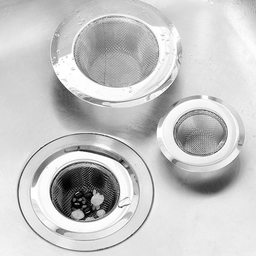 5Stck Küche Edelstahl Waschbecken Filter Schlecht Ablassen Lebensmittel Schlacke Leck Netto Hause Bodenablauf Gittergewebe Sieb Metall Waschbecken sieb