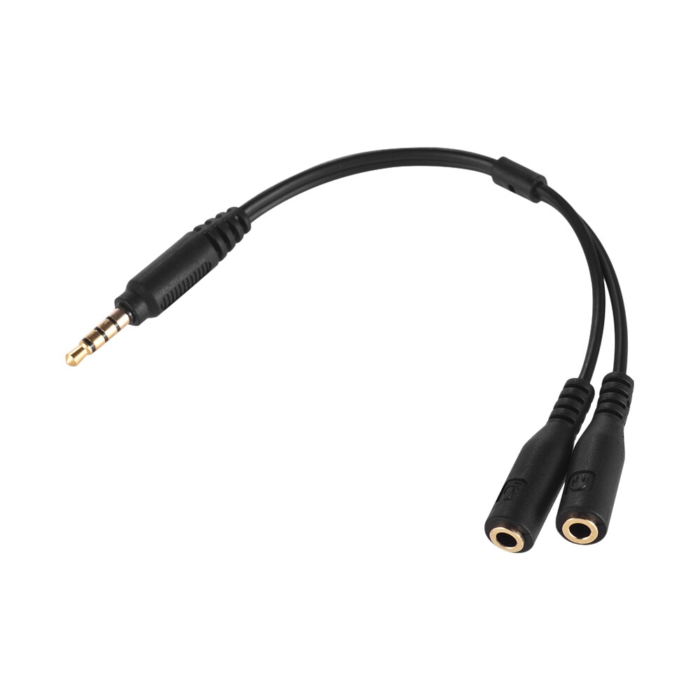 Cable adaptador de micrófono de 3,5mm, convertidor de micrófono estéreo, conector macho TRRS de 4 polos para iPad, iPhone, Samsung, Huawei, teléfono inteligente: Default Title