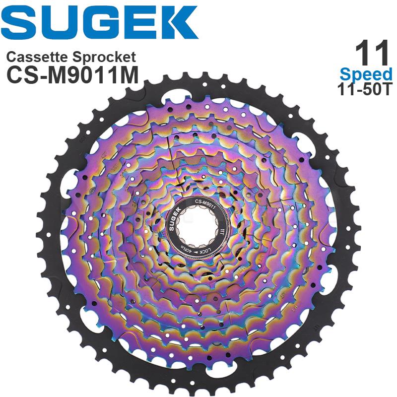 SUGEK 11/12/13 Speed Cassette Sprocket 50/52T DEORE M5100 M6100 CS-M9011 12 13 Colorful HG Steel/Al compatible K7 XT GX MTB