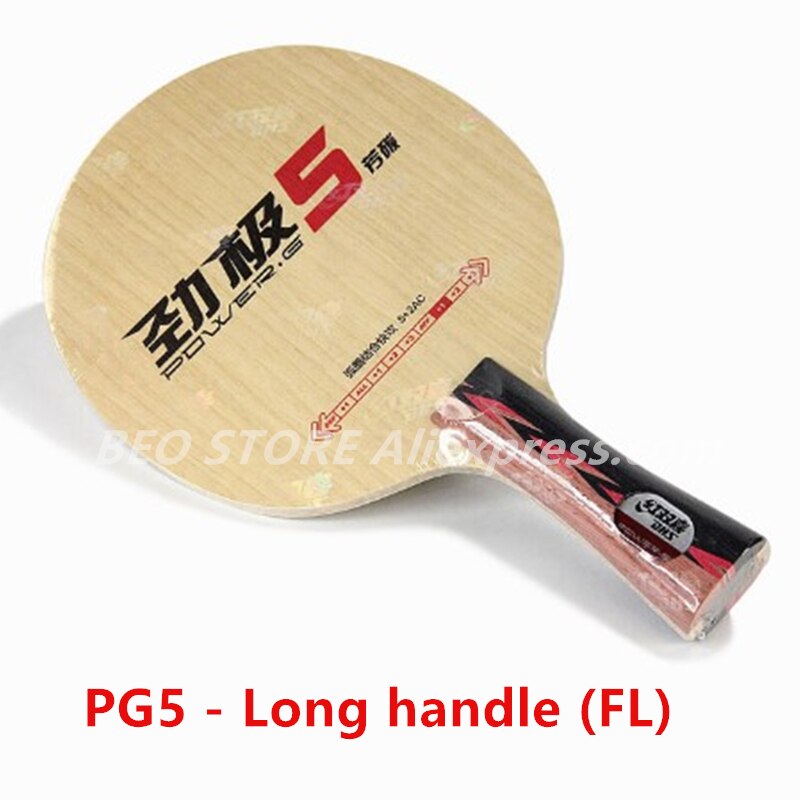 DHS-Pala de tenis de mesa PG5 PG5X POWER-G 5 PG 5 (5 + 2 Arylate de carbono), raqueta ALC Original DHS, palo de Ping Pong: PG5 Long handle