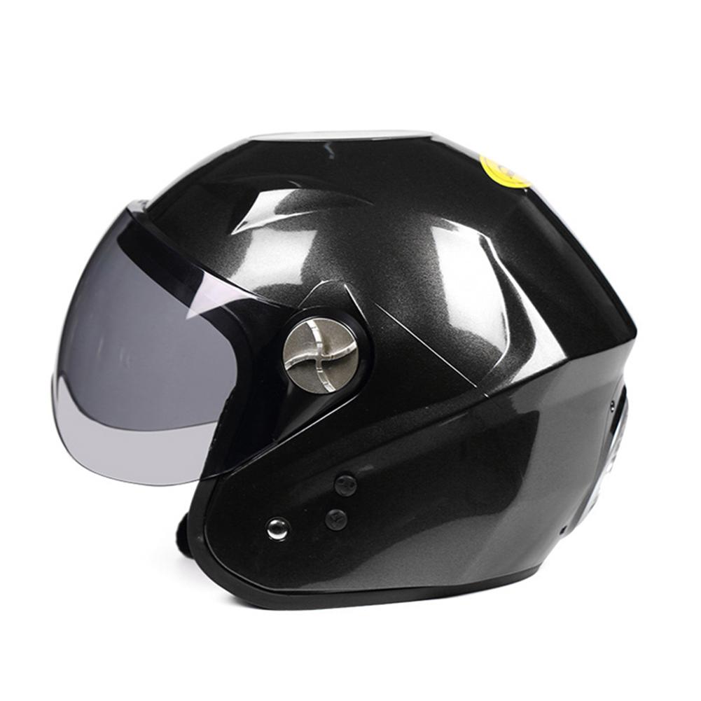 Casco de motocicleta con ventilador de refrigeración de verano, cómodo casco de moto con energía Solar, Bluetooth, inteligente: Black
