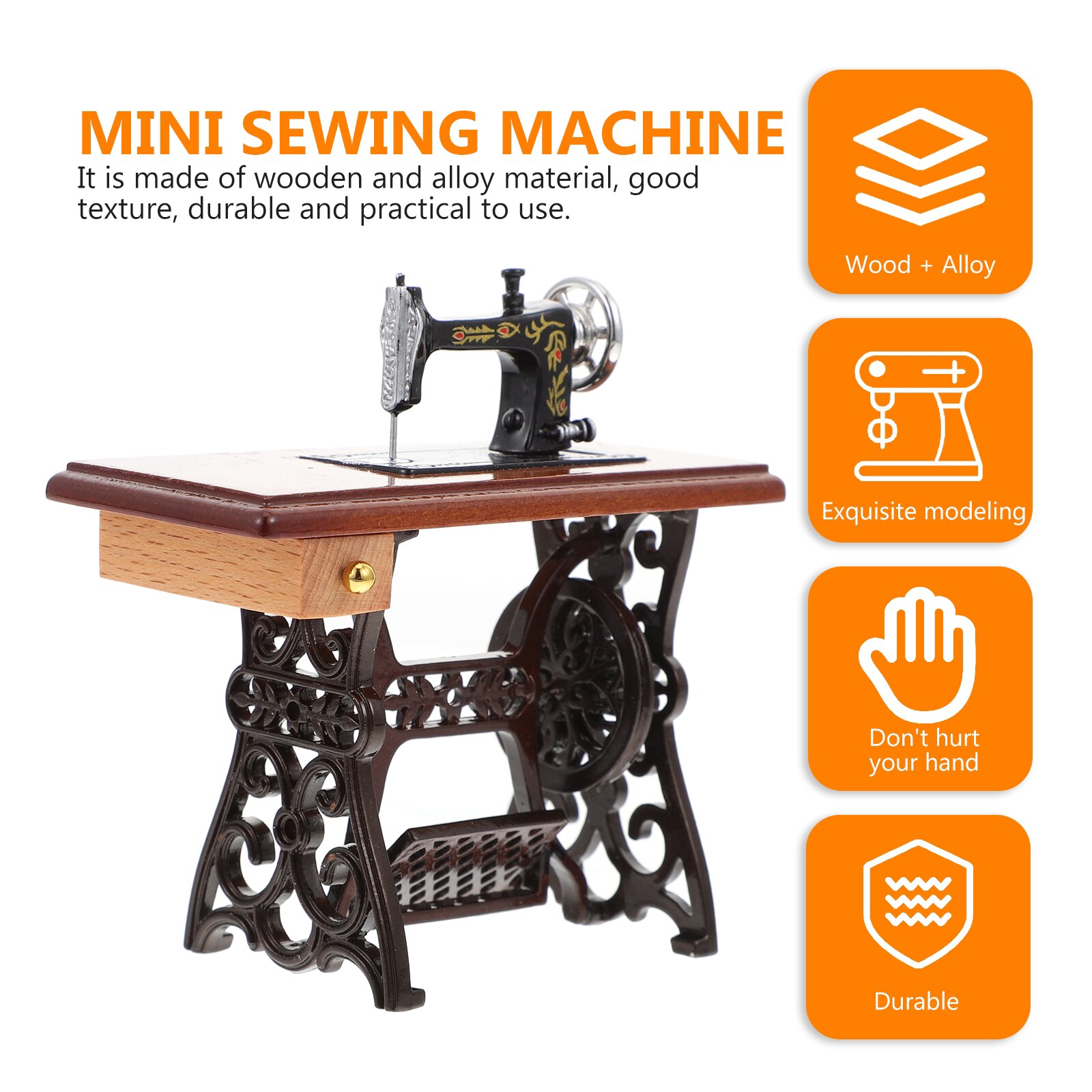 Mini Sewing Machine Ornament Sewing Machine Tailor Mini House Furniture Accessories