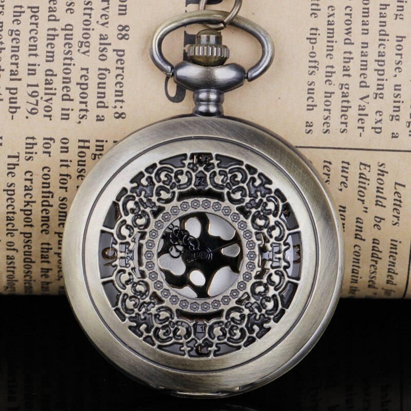 Holle Gouden Wit Quartz Zakhorloge Ketting Hanger Casual Unisex: Bronze