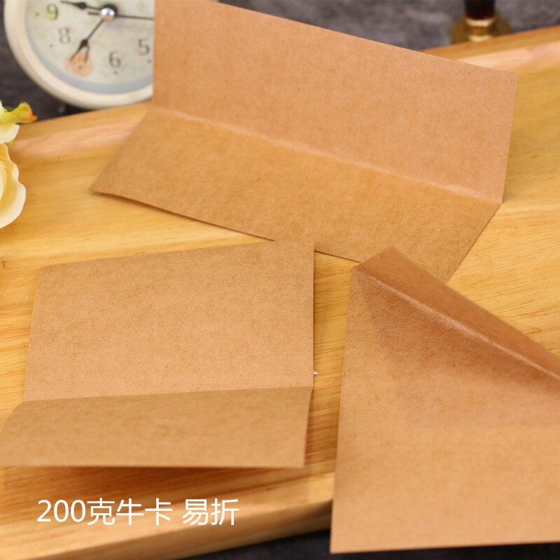 Thickened Blank Handmade DIY Greeting Card Kraft Paper White Card