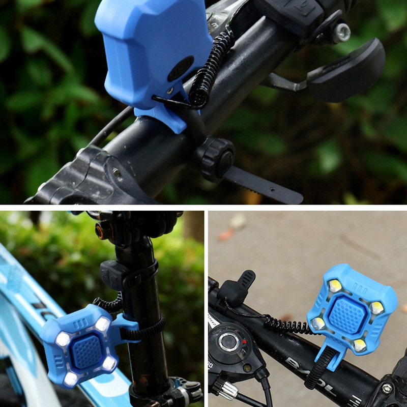 BUCKLOS 2 In 1 Fietsbel 140db Fietshoorn Fietsbel Ring Elektrische USB Oplaadbare Fietslicht Koplamp Fietsaccessoires