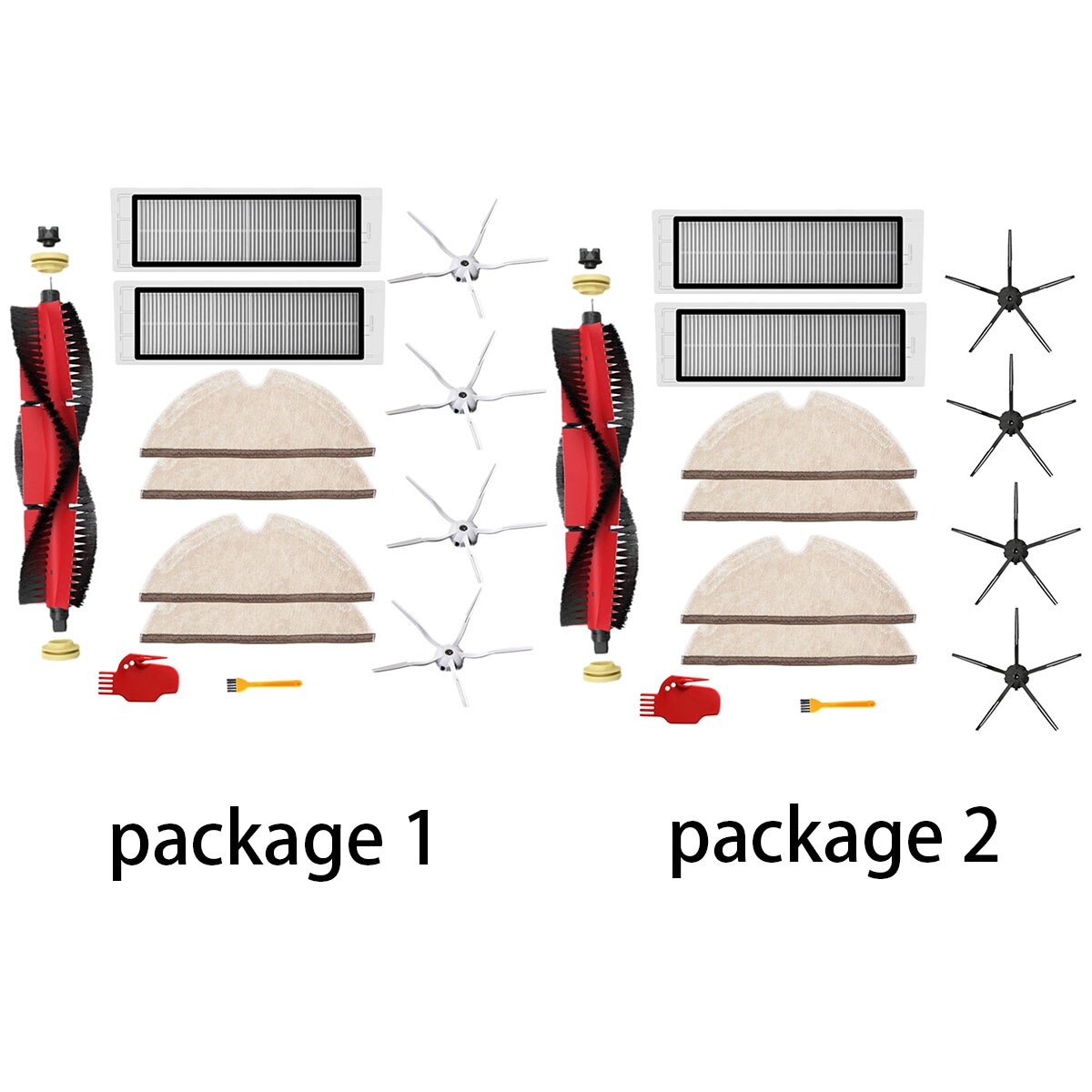 13 st/set för xiaomi roborock  s6 s60 s65 s5 max  t6 ersättningstillbehör för dammsugare