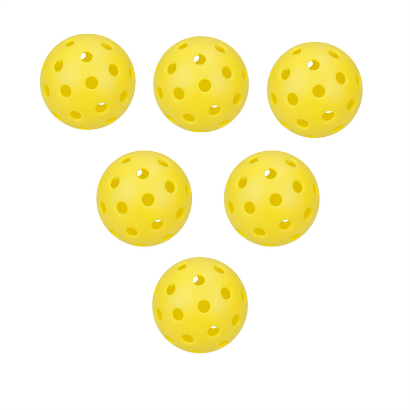 6 uds Pickleball 40 agujeros 74mm pelotas de Pickleball coloridas para exteriores pelota de paleta de entrenamiento y competición duradera para práctica de competición: Gris oscuro