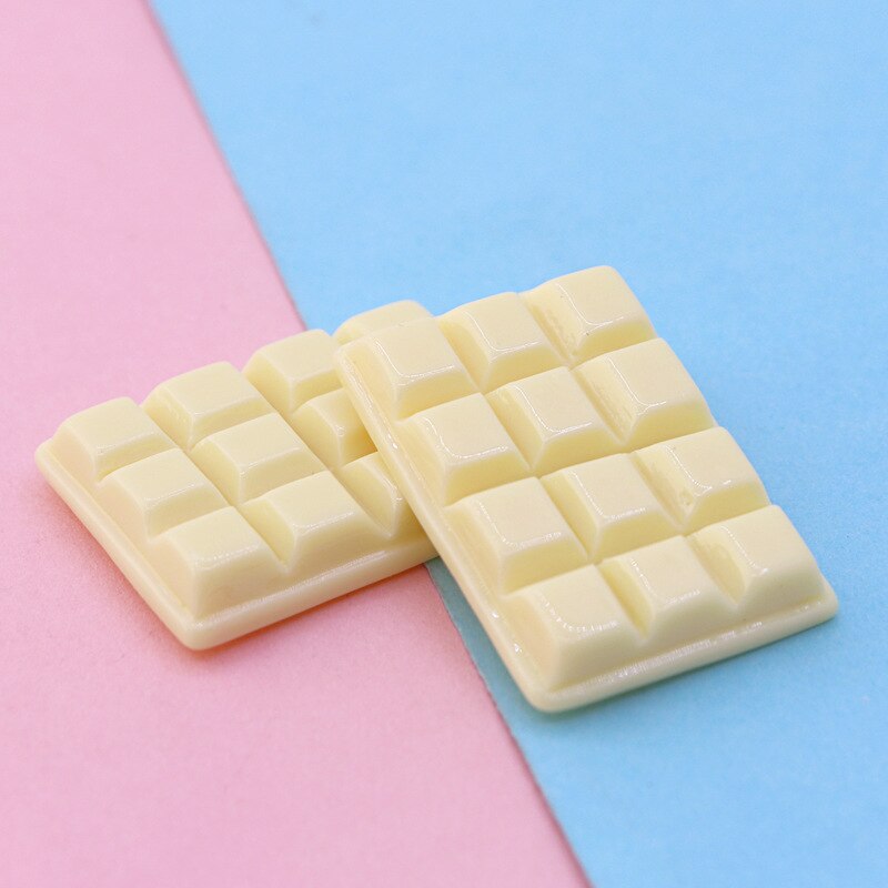 6pcs Cute Mini Simulation Chocolate Dollhouse Miniature Food For Kitchen Decoration: Yellow 6 Pieces